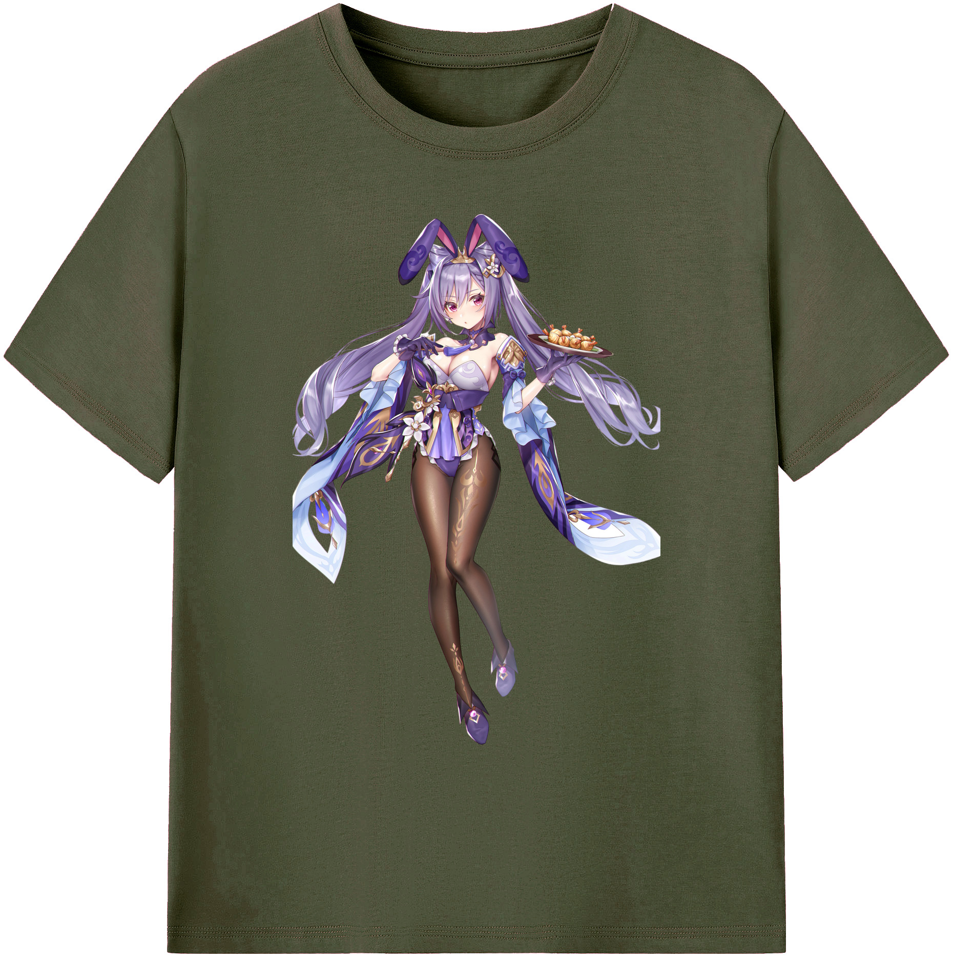 げんし神 刻晴 こくせい genshin Kokusei 綿100％ メンズ半袖Tシャツ｜肌触りやわらか＆通気性